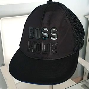 Place Sports Men's Black BOSS MODE Adjustable Hat Baseball Cap